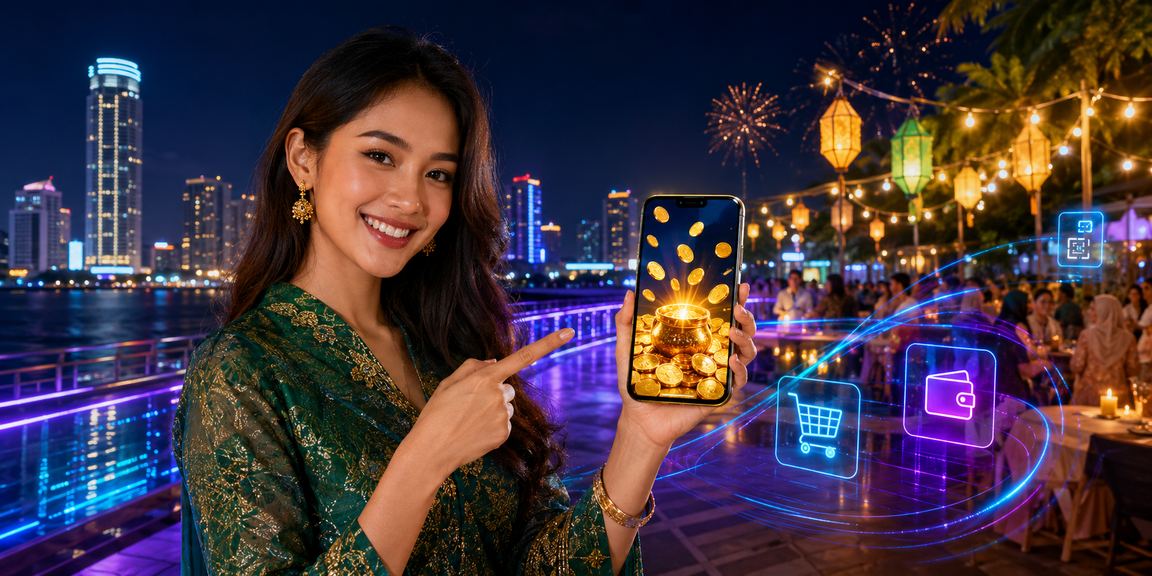 Promosi perjudian mudah alih Hari Raya dengan tema tradisional Melayu